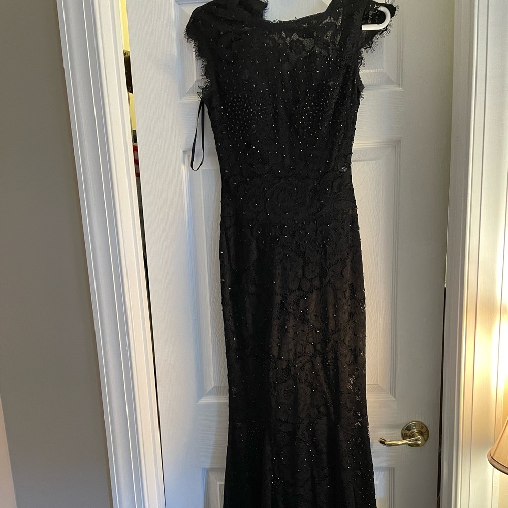 Black sequin lace gown - Aqua Bloomingdales brand